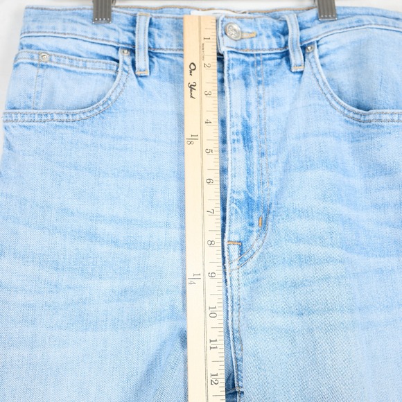 SLVRLAKE Straight Leg Jeans Women 30 Light Blue High Rise Premium Denim - Picture 7 of 11